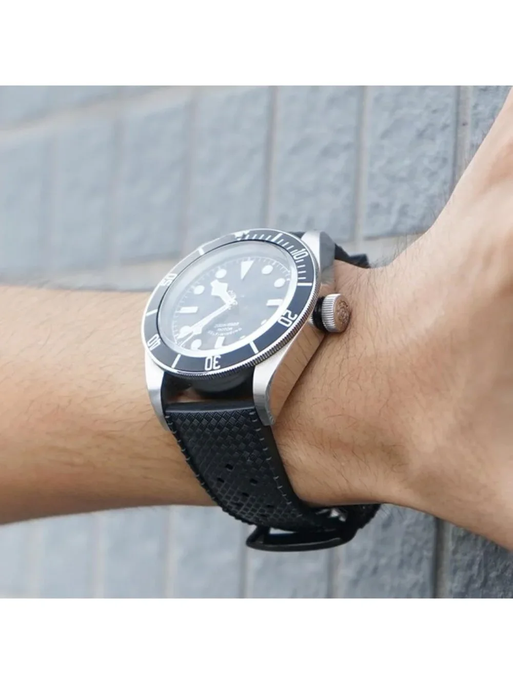 Tropical Style Quick Release FKM Rubber Watch Strap - Soft, Durable, Universal